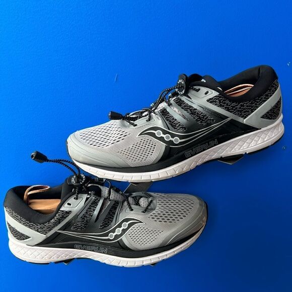Saucony Mens Omni ISO S20442-2 Gray Black Running Shoes Sneakers Size 12.5